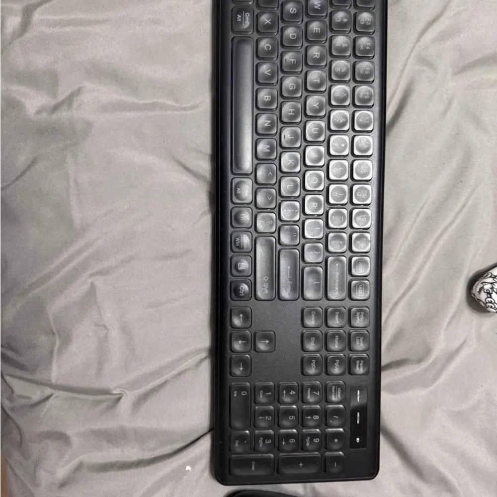 Sleek Black Wireless Keyboard